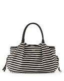 stevie leather-trim nylon baby bag
