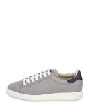 Icarus Suede & Leather Low-Top Sneaker, Gray