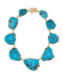 18k Gold Turquoise Necklace with Diamonds