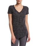 Deep V-Neck Short-Sleeve Sport Tee