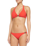 Logo Halter-Neck Swim Top
