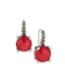 Drop Earrings, Red Quartzite