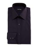 Slim-Fit Classic-Collar Dress Shirt, Navy