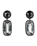 Grisaille Earrings with Crystal and Hematine