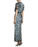 Florentine Floral Embroidered Maxi Dress