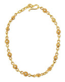 22K Gold Diamond Station Collar Necklace