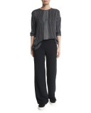 Side-Zip Twill Trousers