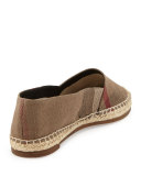 Hodgeson Check Canvas Flat Espadrille, Classic Check