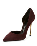 Golden Stack Half-d'Orsay Pump, Wine
