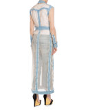 Roll-Cuff Boyfriend Moto Jeans, Light Blue