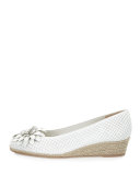 Mae Perforated Demi-Wedge Pump, White