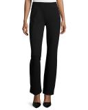 Ponte Boot-Cut Pants, Black, Petite 