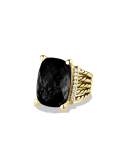 Wheaton Ring with Black Onyx and Diamonds in Gold