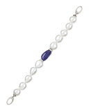 Aura Blue Tanzanite, Diamond & South Sea Pearl Bracelet