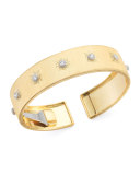 Classica 18k Gold Cuff Bracelet with Diamonds, Large