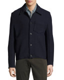 Gunner Boiled Wool Jacket, Navy