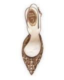 Beaded 75mm Slingback Pump