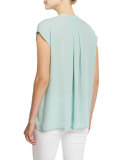 Pintuck Popover Silk Top
