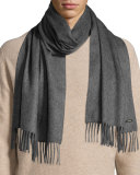 Cashmere Grande Unita Scarf, Gray Melange