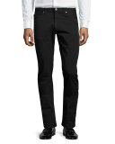 AJ Cotton Five-Pocket Pants, Navy