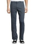 Dyed Slim-Fit Trousers, Mid Gray