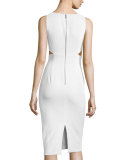 Riki Cutout Leather Midi Dress, White