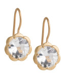 Scalloped White Topaz Drop Earrings