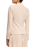 Silk Pleated Long Skort, Blush  