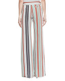 Striped Wide-Leg Trousers, Multi