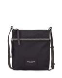 Biker North-South Nylon Crossbody Bag, Black