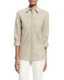 Brody Long-Sleeve Gingham Blouse