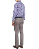 Five-Pocket Stretch Sateen Pants, Granite