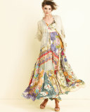 Dolce Vivo Patch Maxi Dress, Multi Colors
