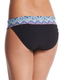 Skyline Fold-Waist Swim Bottom, Black