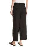 High-Waist Cropped Wide-Leg Pants