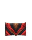 Selina Sensua Leather Small Clutch Bag, Burning Lines
