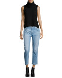 The Relaxed Skinny Cropped Jeans, Cool Cloudy Blue