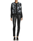 Dylin Fur & Knit Jacket, Black