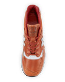 998 Age of Exploration Bespoke Leather Sneaker, Brown/Silver