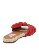 Tropical Bow Espadrille Slide Sandal