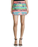 Couture Neon Mini Skirt, Multi Colors