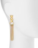 24k Gold-Dipped Caesar Chain Fringe Earrings