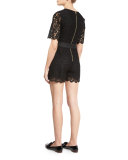 Bennie Lace Tie-Waist Romper