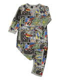 Fleming Cartoon Jersey Coverall, Gray/Multicolor, Size 3-12 Months
