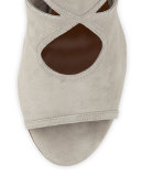 Sexy Thing Suede 85mm Sandal, Light Gray