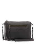 Avery Saffiano Crossbody Bag, Black