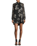 The Mentor Floral Mini Dress, Black