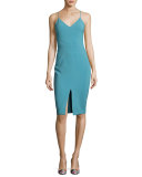 Brooklyn Slit-Front Slip Dress