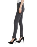 Edgemont Ultra-Skinny High-Rise Jeans, Smoke Gray