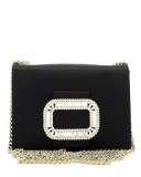 Tiffany Micro Satin Chain Shoulder Bag, Black